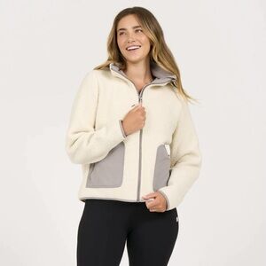 Vuori Alpine Sherpa Jacket Creme/Grey S